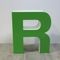 Vintage Green Decorative Letter R, 1970s 1