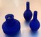 Vases Fat Lava en Céramique Yves Klein Blue, 1960s, Set de 3 1