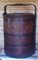 Chinese Dim Sum Rattan Carrying Basket with Iron Fittings 1