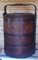 Chinese Dim Sum Rattan Carrying Basket with Iron Fittings 2