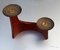 Danish Curved Teak Candleholder for Two Candles, 1960s 3