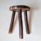 Vintage French Wooden Stool, 1950s, Image 3