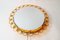 Specchio da parete dorato con anelli luminosi, anni '60, Immagine 2