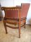 Jugendstil Sessel aus Holz & Rindsleder, 1910 13