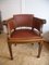 Jugendstil Sessel aus Holz & Rindsleder, 1910 19