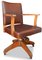 Brown Adjustable Swivel Desk Chair from Hillcrest, 1920s 1