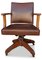 Brown Adjustable Swivel Desk Chair from Hillcrest, 1920s 3