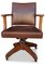 Brown Adjustable Swivel Desk Chair from Hillcrest, 1920s, Image 3