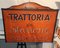 Vintage Trattoria Sign in Metal, 1950s 1