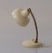 Vintage Italian Table Lamp in Cream Lacquered Metal and Brass, 1950s 2