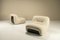 Malu Lounge Chairs in White Boucle by Claudio Vagnoni, Italy, 1970s, Set of 2 5