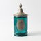 Mid-Century French Turquoise Glass Jar from Letain a La Rose, 1960s 1