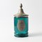 Mid-Century French Turquoise Glass Jar from Letain a La Rose, 1960s, Image 1