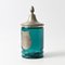 Mid-Century French Turquoise Glass Jar from Letain a La Rose, 1960s 2