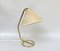 Vintage Table Lamp in Brass with Lampshade in Fiberglass, 1960s, Image 3