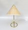 Vintage Table Lamp in Brass with Lampshade in Fiberglass, 1960s, Image 5