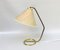 Vintage Table Lamp in Brass with Lampshade in Fiberglass, 1960s, Image 4