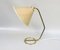 Vintage Table Lamp in Brass with Lampshade in Fiberglass, 1960s, Image 2