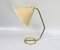 Vintage Tischlampe aus Messing mit Lampenschirm aus Fiberglas, 1960er 2