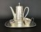 Vintage Metal Porcelain Coffee or Tea Service from BMF Bavaria, Germany, 1970s, Set of 4 4