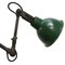 Industrielle Vintage Maschinist Work Wandlampe aus grünem Metall mit 3 Armen von Dugdills, UK 4