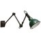 Vintage Industrial Machinist Work Green Metal 3-Arm Wall Light from Dugdills, UK, Image 1