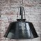 Large Vintage French Industrial Black Enamel Pendant Light, 1950s, Image 4