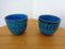 Cachepot in ceramica blu di Aldo Londi per Bitossi, Italia, anni '60, set di 2, Immagine 6