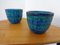 Italian Rimini Blue Ceramic Cachepots by Aldo Londi for Bitossi, 1960s, Set of 2 5
