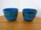 Cachepot in ceramica blu di Aldo Londi per Bitossi, Italia, anni '60, set di 2, Immagine 1