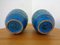 Blaue Italienische Rimini Keramik Übertöpfe von Aldo Londi für Bitossi, 1960er, 2er Set 10