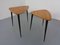 Tables d'Appoint Triangulaires Mid-Century en Bouleau, 1960s, Set de 2 1