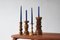 Scandinavian Wooden Candleholders, Set of 5 3