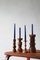 Scandinavian Wooden Candleholders, Set of 5, Image 2