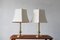 Large Brass Table Lamps by Leclaire & Schäfer, Set of 2 1