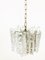 Lámpara colgante de cristal de hielo atribuida a Kalmar, años 60, Imagen 10