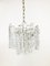 Lámpara colgante de cristal de hielo atribuida a Kalmar, años 60, Imagen 1