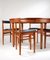 Mid-Century Teak Space Saver Extending Dining Table and Chairs, England 1970s, Set of 5 13