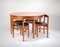 Mid-Century Teak Space Saver Extending Dining Table and Chairs, England 1970s, Set of 5, Image 16