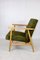 Grüner Olivgrüner Vintage Sessel, 1970er 6