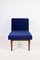 Vintage Lounge Chair in Dark Blue Velvet, 1970s 9