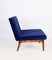 Vintage Lounge Chair in Dark Blue Velvet, 1970s, Image 14