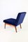 Vintage Lounge Chair in Dark Blue Velvet, 1970s, Image 12