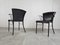 Vintage Black Leather Dining Chairs by Arrben, 1980s, Set of 4, Image 3