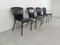 Vintage Black Leather Dining Chairs by Arrben, 1980s, Set of 4, Image 12