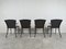 Vintage Black Leather Dining Chairs by Arrben, 1980s, Set of 4, Image 7