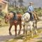 Clément Quinton, Paisaje con caballos, 1880, óleo sobre lienzo, enmarcado, Imagen 4