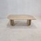 Italian Coffee Table in Travertine, 1980s, Image 1