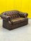 Divano Chesterfield vintage in pelle marrone, Immagine 13