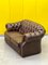 Vintage Brown Leather Chesterfield Sofa 6